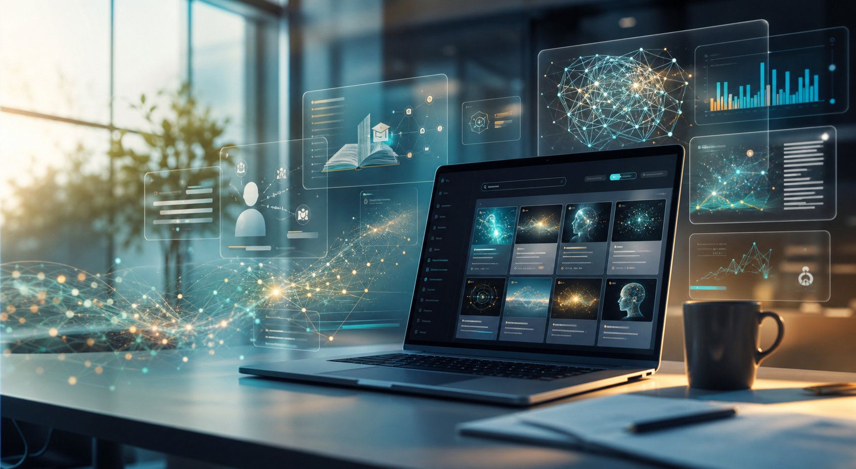 AI dashboard illustration